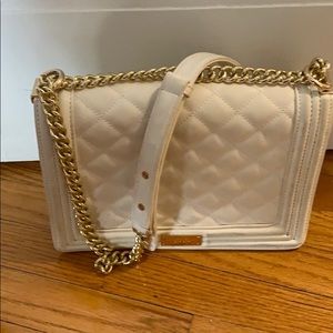 White quilted BCBG shoulder bag